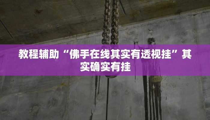 教程辅助“佛手在线其实有透视挂”其实确实有挂 教程辅助“佛手在线其实有透视挂”其实确实有挂