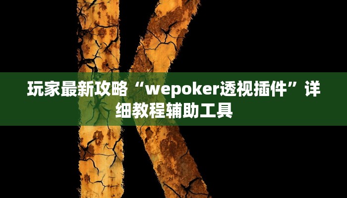 玩家最新攻略“wepoker透视插件”详细教程辅助工具 玩家最新攻略“wepoker透视插件”详细教程辅助工具