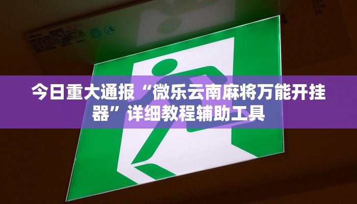 今日重大通报“微乐云南麻将万能开挂器”详细教程辅助工具 今日重大通报“微乐云南麻将万能开挂器”详细教程辅助工具